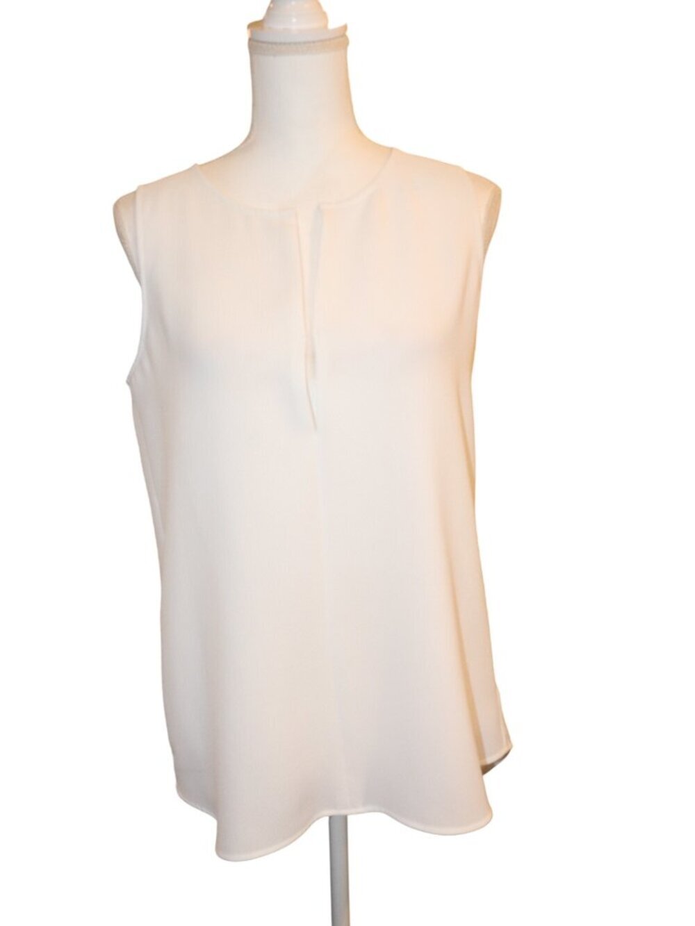 Theory White Sleeveless Blouse, Medium NWT